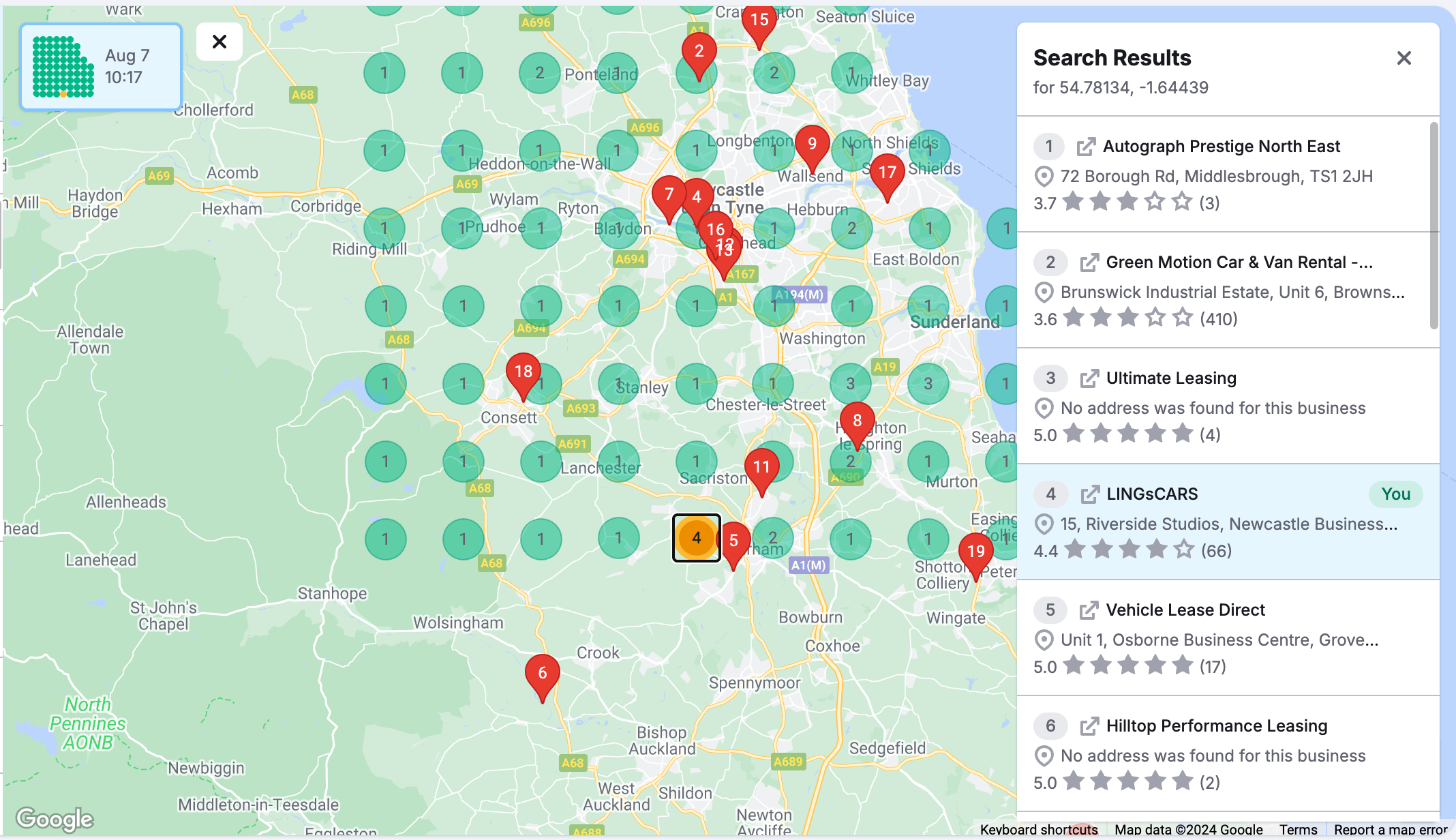 SEMRush Map Rank Tracker Competitor List